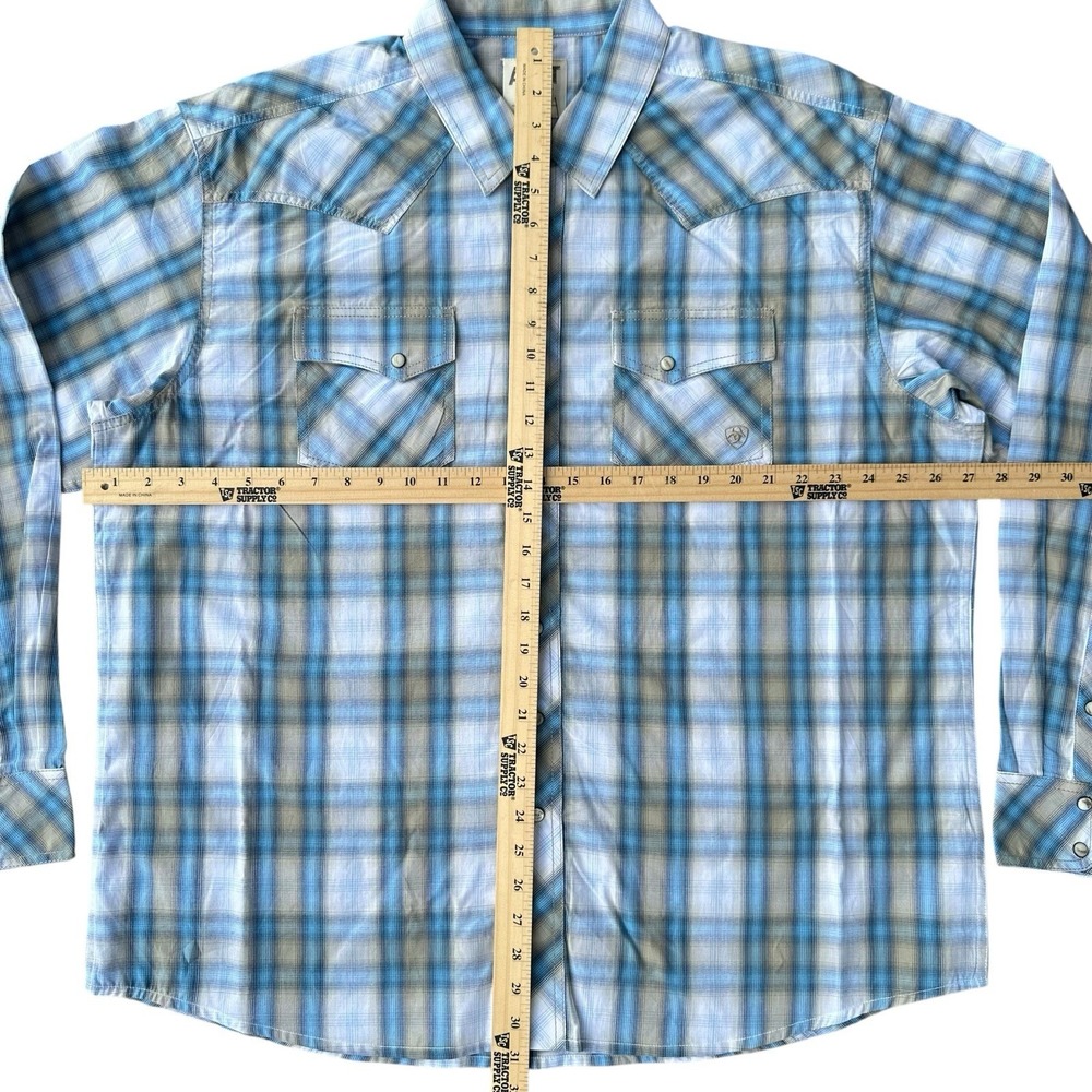 NEW Men's XXL ARIAT Orlando Retro‎ Fit Pearl Snap Western Shirt Long Sleeve - Picture 6 of 7